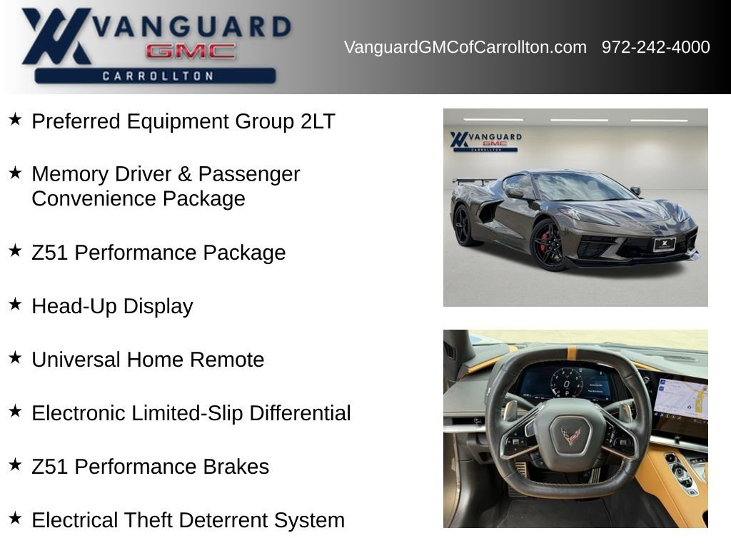 Used 2021 Chevrolet Corvette Stingray Preferred Cpe w/ Z51 Performance Package RWD image 6