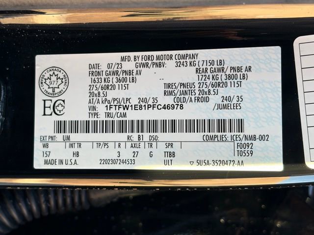 Used 2023 Ford F150 Lariat w/ Equipment Group 502A High image 34