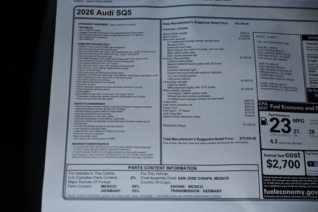 New 2026 Audi SQ5 Premium Plus AWD/4WD image 26