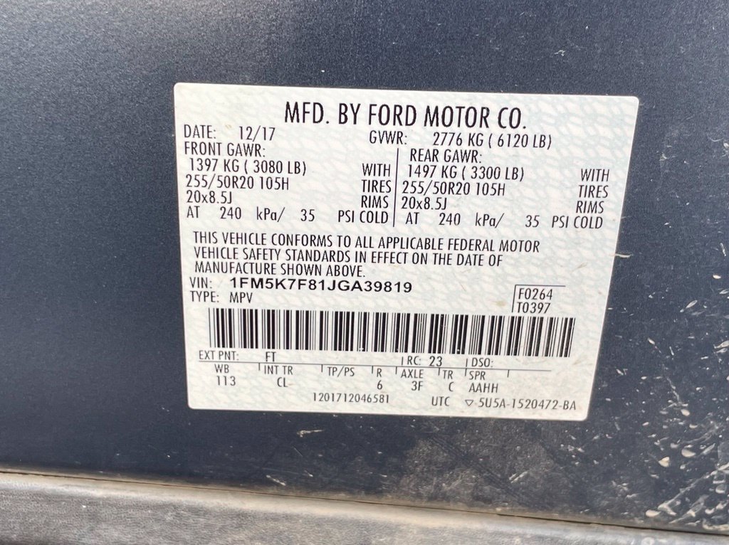Used 2018 Ford Explorer Limited w/ Equipment Group 301A FWD image 31