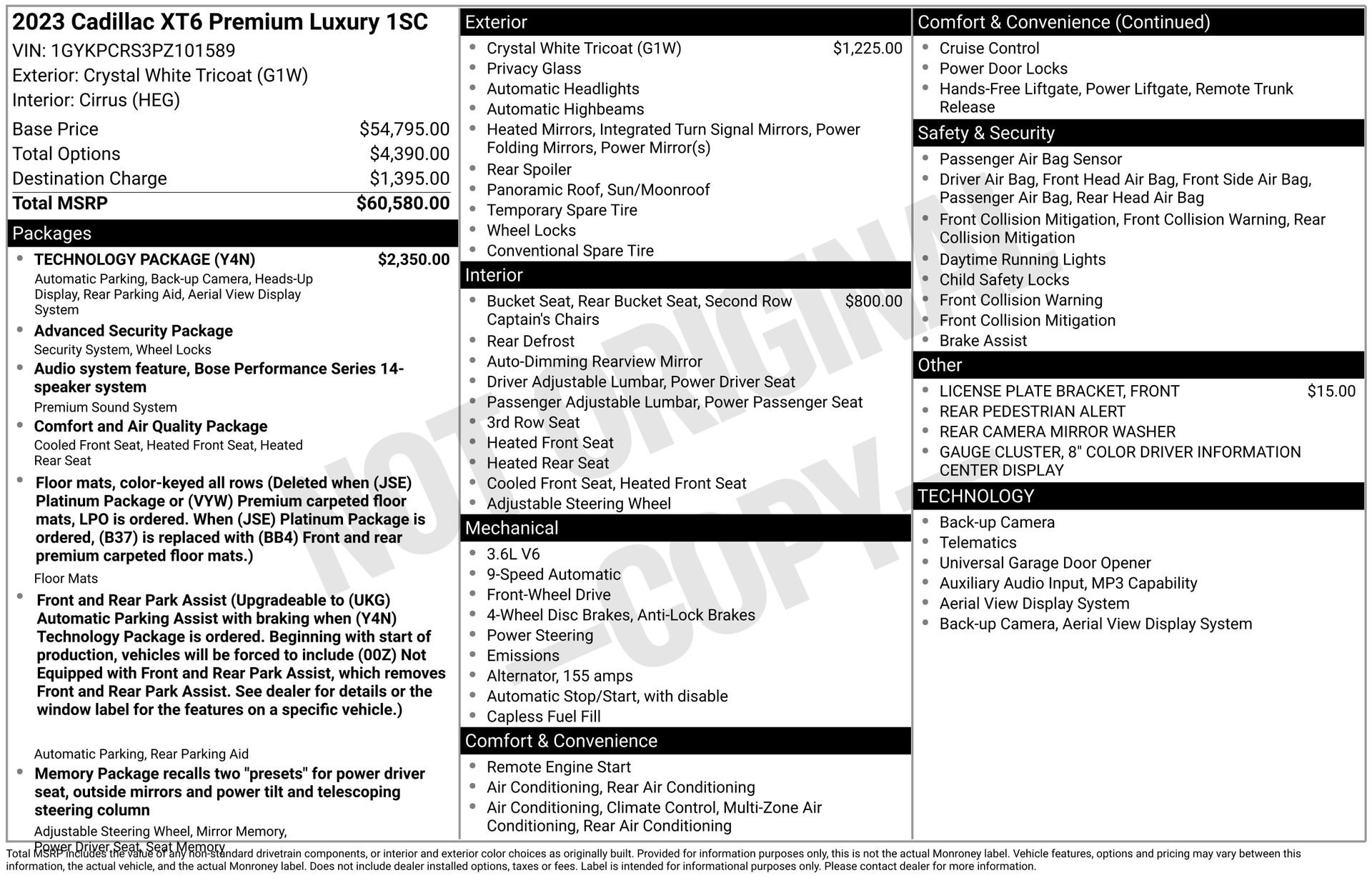 Used 2023 Cadillac XT6 Premium Luxury w/ Technology Package image 32