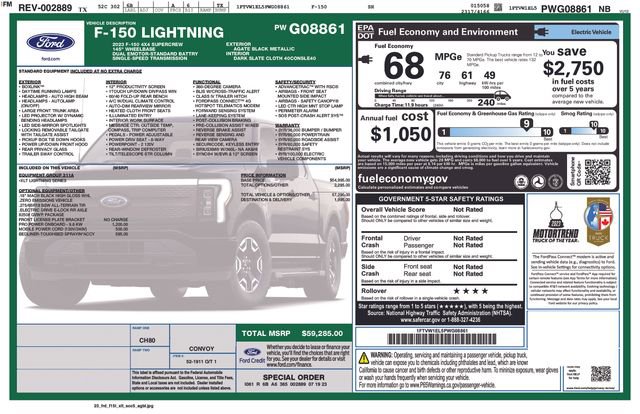 Certified 2023 Ford F150 Lightning XLT AWD/4WD image 6