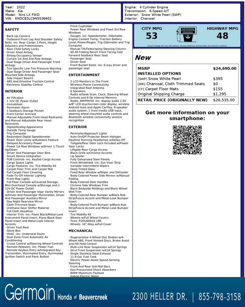 Used 2022 Kia Niro LX image 32