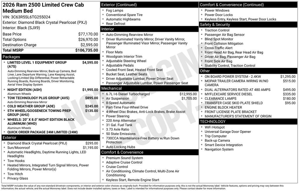 New 2026 RAM 2500 Limited image 34