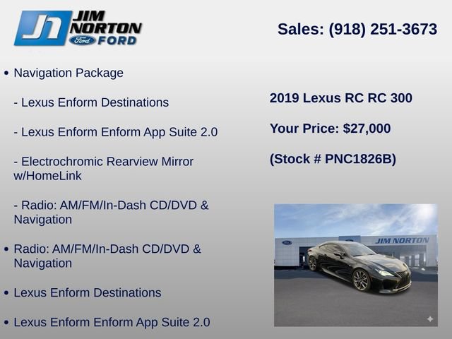 Used 2019 Lexus RC 300 F Sport RWD image 8