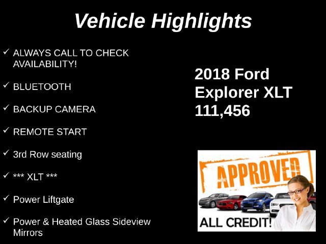 Used 2018 Ford Explorer XLT w/ Equipment Group 201A FWD image 9