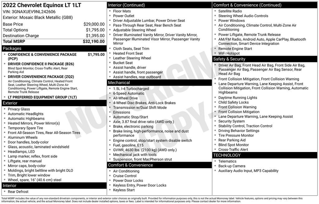 Certified 2022 Chevrolet Equinox LT AWD/4WD image 12