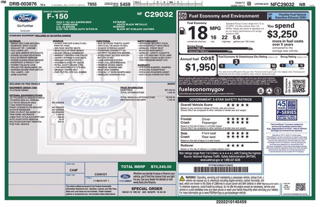 Certified 2022 Ford F150 Platinum AWD/4WD image 35