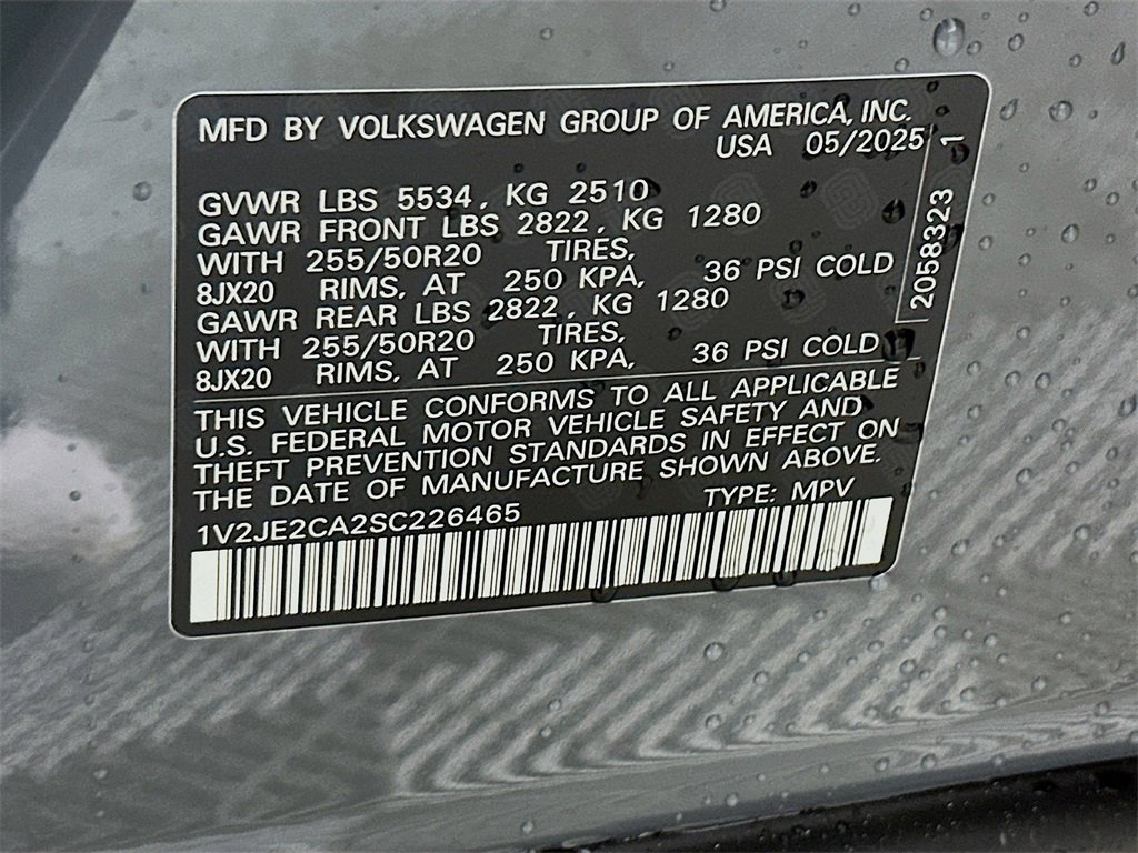 New 2025 Volkswagen Atlas Cross Sport SE image 27