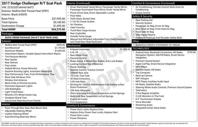 Used 2017 Dodge Challenger R/T Scat Pack RWD image 31