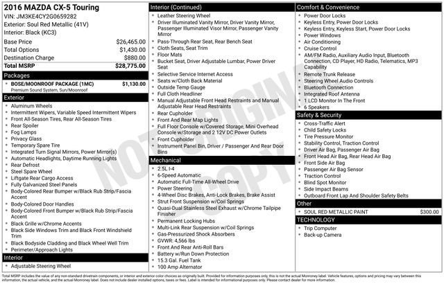 Used 2016 MAZDA CX-5 Touring w/ Bose/Moonroof Package image 40