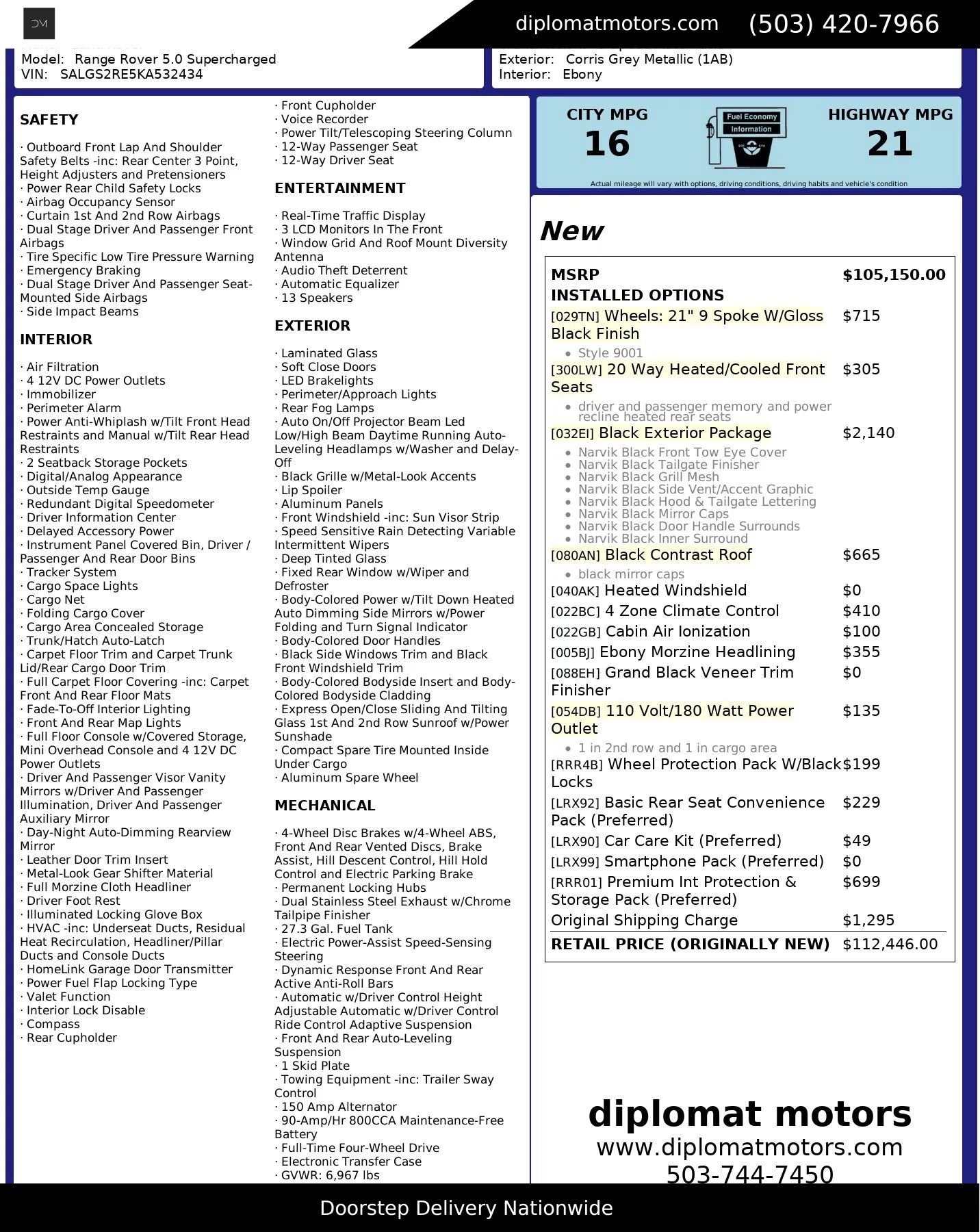 Used 2019 Land Rover Range Rover Supercharged image 2