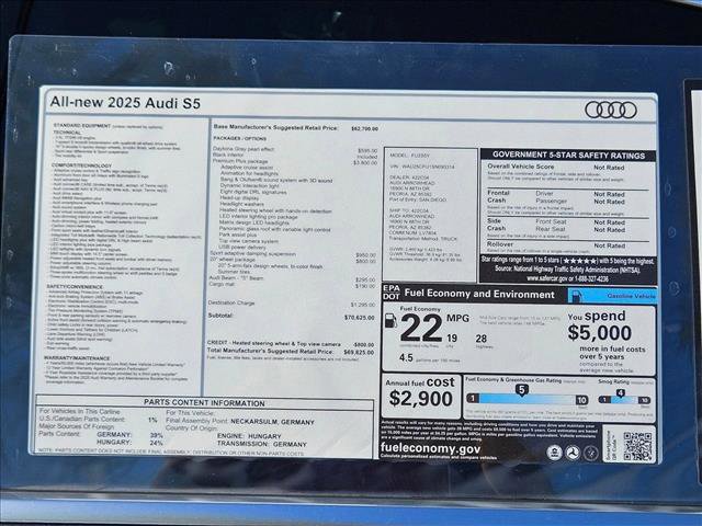 New 2025 Audi S5 Premium Plus image 17
