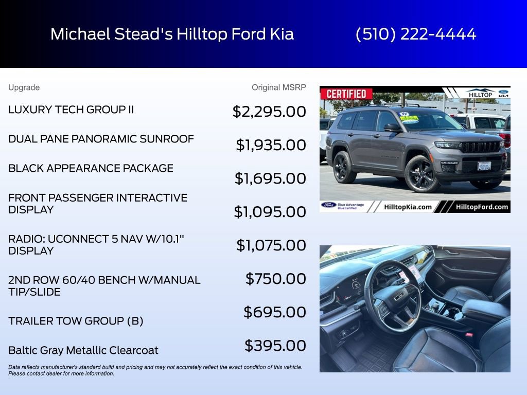 Used 2022 Jeep Grand Cherokee L Limited w/ Luxury Tech Group II AWD/4WD image 6
