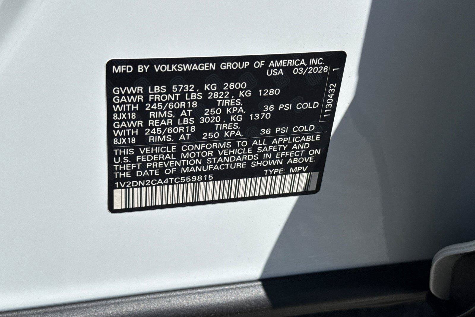 New 2026 Volkswagen Atlas SE FWD image 28
