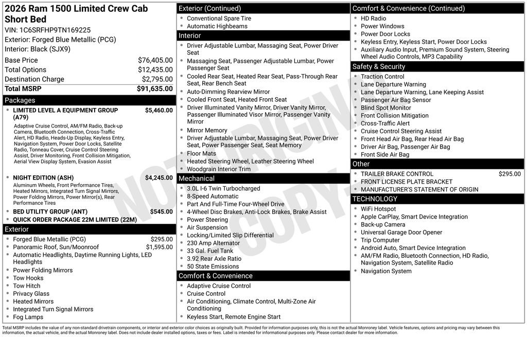 Used 2026 RAM 1500 Limited AWD/4WD image 54