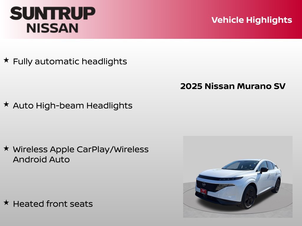 Certified 2025 Nissan Murano SV AWD/4WD image 16