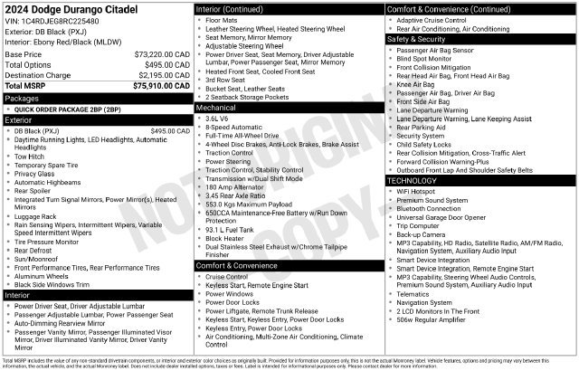 Used 2024 Dodge Durango Citadel AWD/4WD image 29