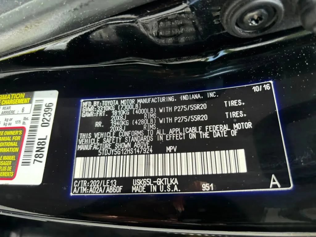 Used 2017 Toyota Sequoia Limited AWD/4WD image 27