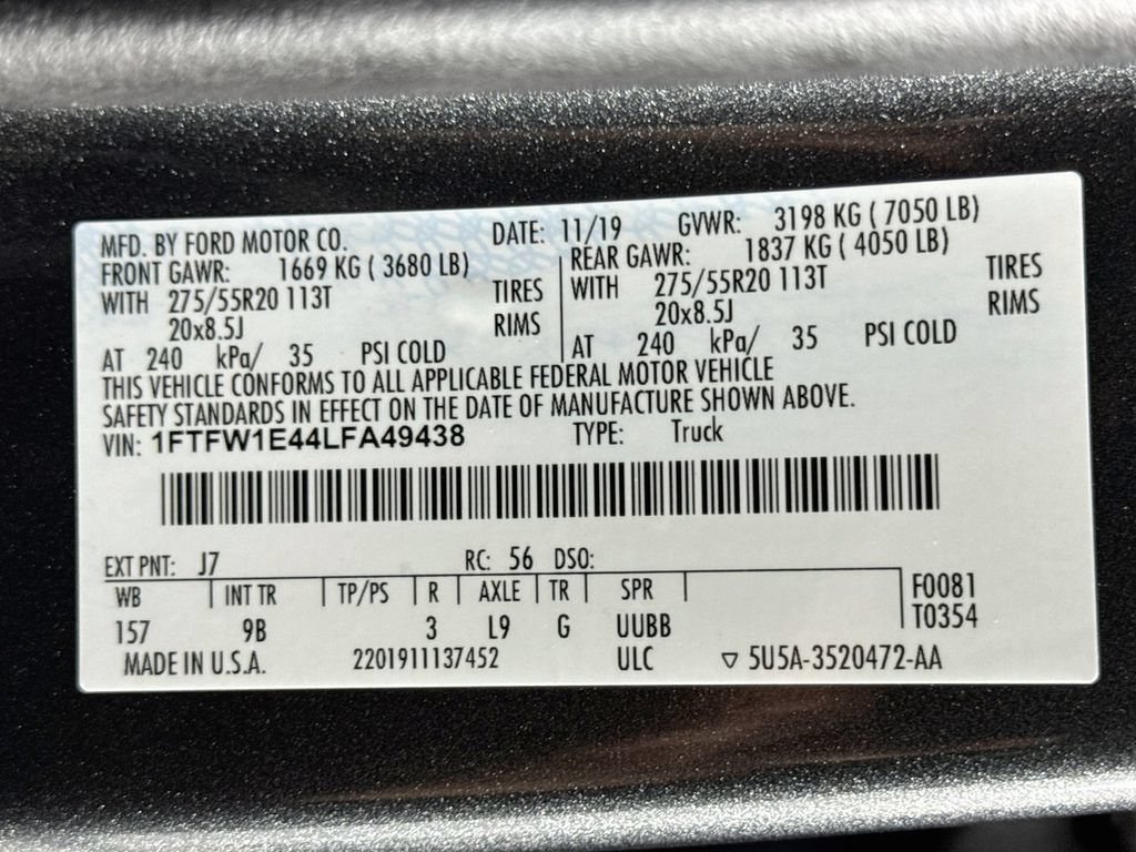 Used 2020 Ford F150 Platinum w/ Equipment Group 701A Luxury AWD/4WD image 39