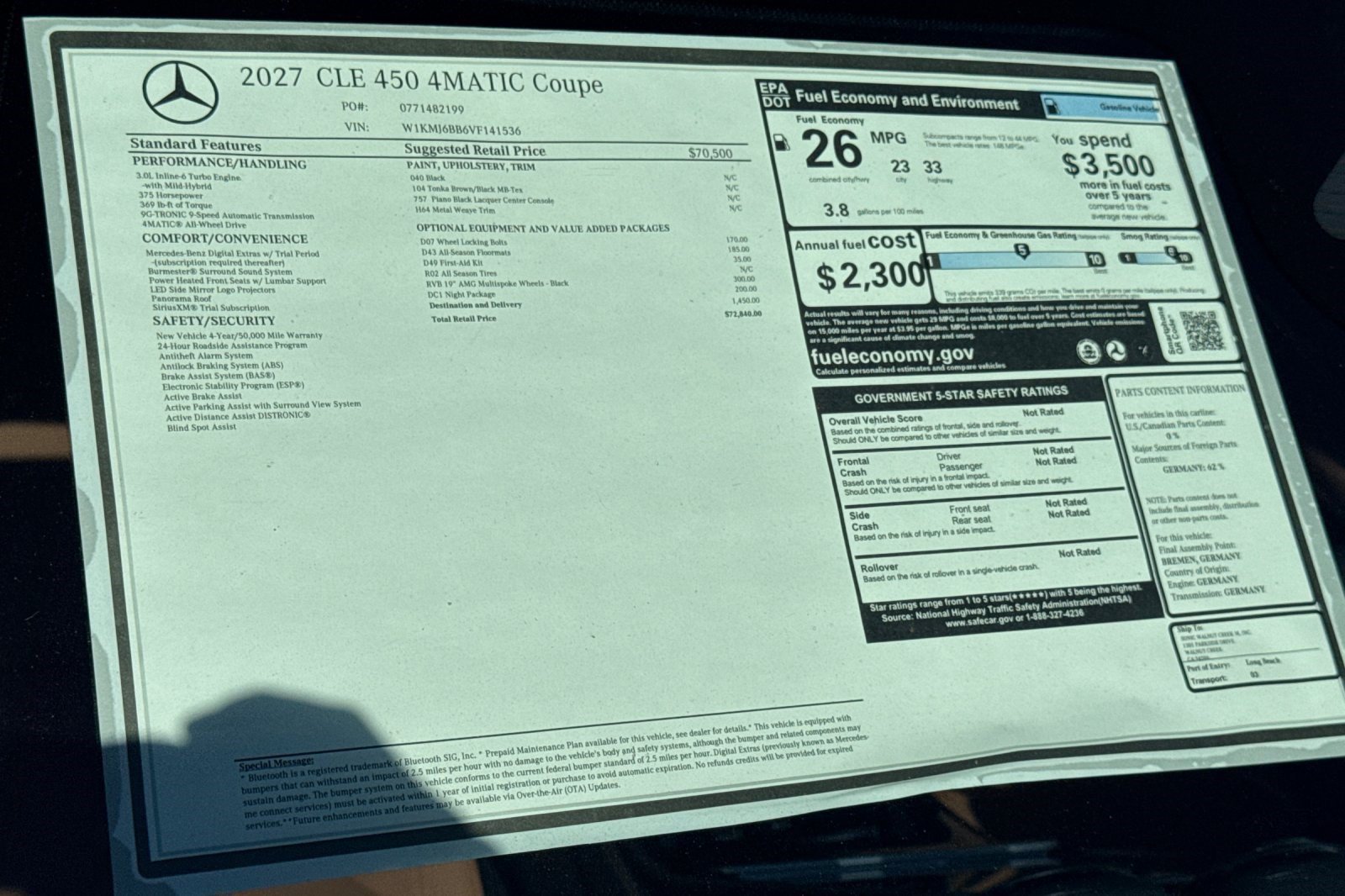 New 2027 Mercedes-Benz CLE 450 4MATIC Coupe image 29