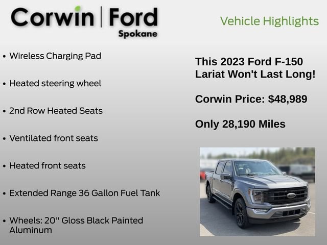 Used 2023 Ford F150 Lariat w/ Equipment Group 502A High AWD/4WD image 31