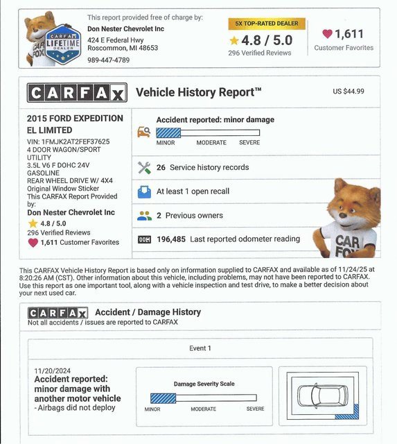 Used 2015 Ford Expedition EL Limited w/ Equipment Group 301A image 5
