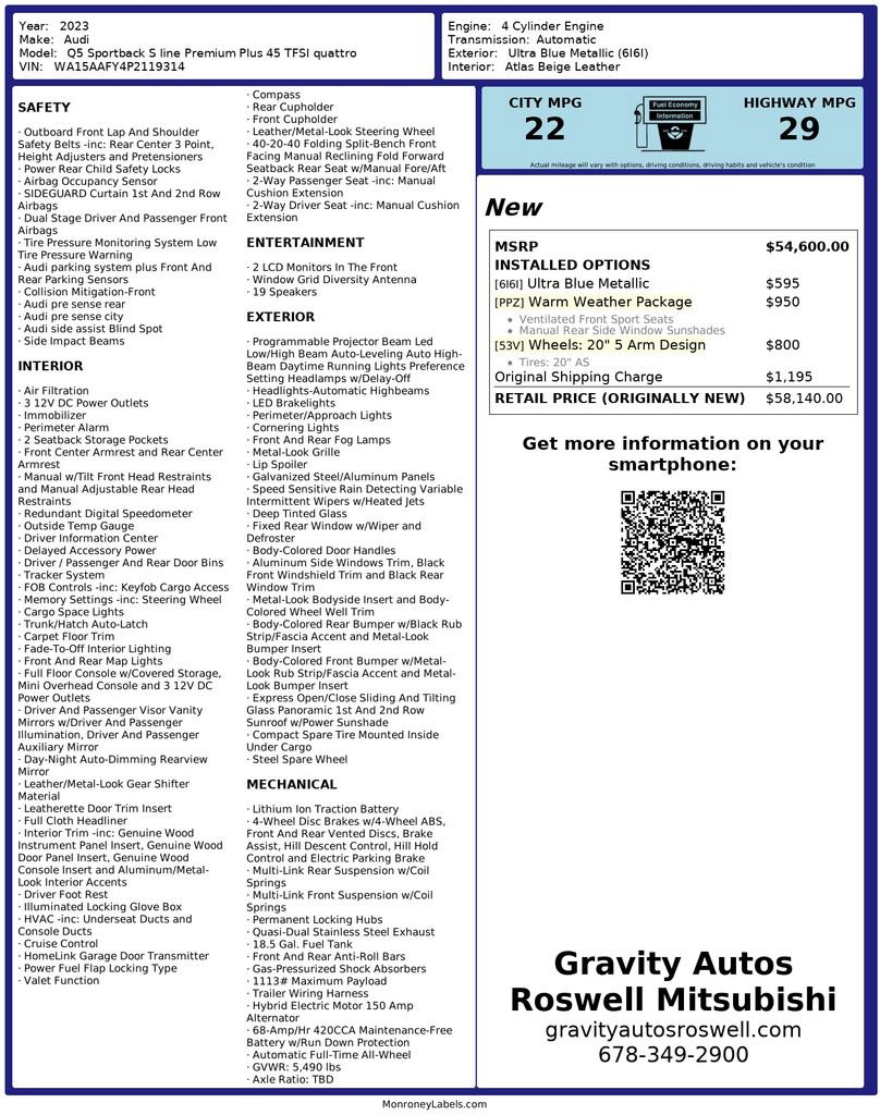 Used 2023 Audi Q5 2.0T Premium Plus w/ Premium Plus Package AWD/4WD image 3