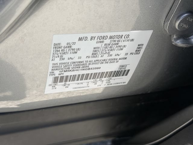 Used 2022 Ford Explorer Platinum w/ Equipment Group 601A AWD/4WD image 36