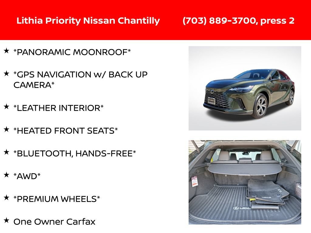 Used 2023 Lexus RX 350 Premium w/ Accessory Package (Z1) AWD/4WD image 6