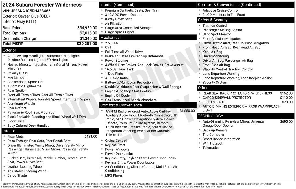 Used 2024 Subaru Forester Wilderness image 30