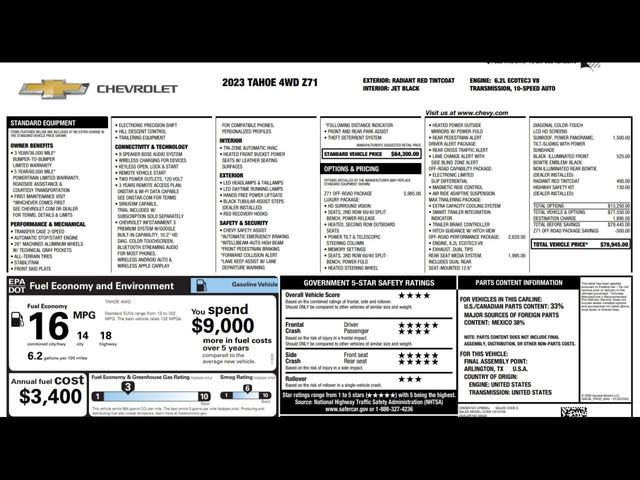 Used 2023 Chevrolet Tahoe Z71 w/ Z71 Off-Road Package image 3