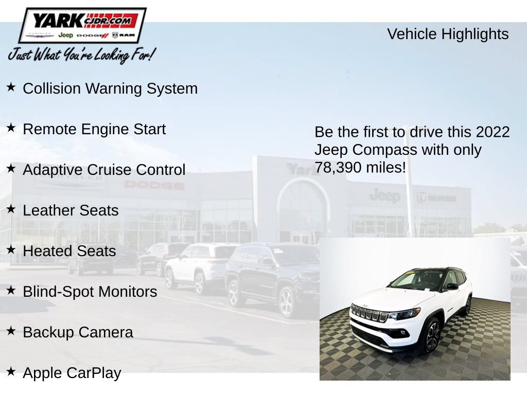 Certified 2022 Jeep Compass Limited AWD/4WD image 12