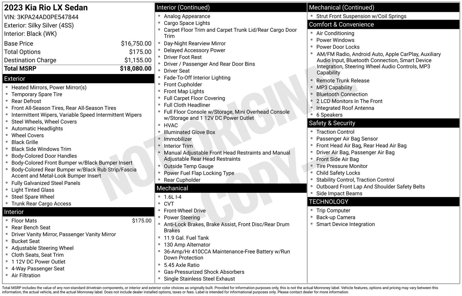 Used 2023 Kia Rio LX image 6