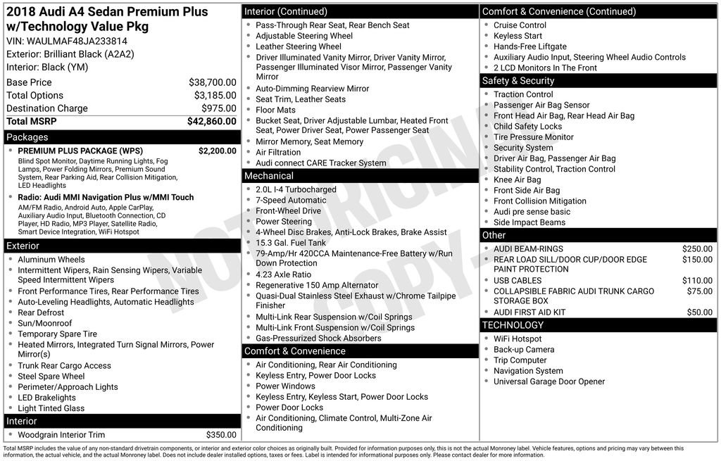 Used 2018 Audi A4 2.0T Ultra Premium Plus w/ Premium Plus Package image 5