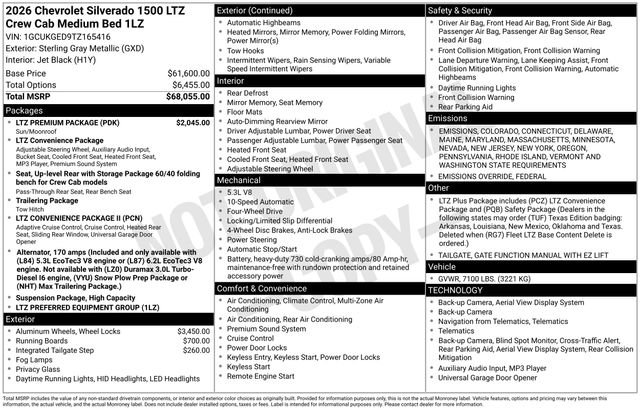 New 2026 Chevrolet Silverado 1500 LTZ w/ LTZ Premium Package image 4