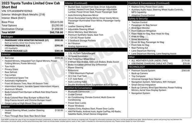 Used 2023 Toyota Tundra Limited AWD/4WD image 32