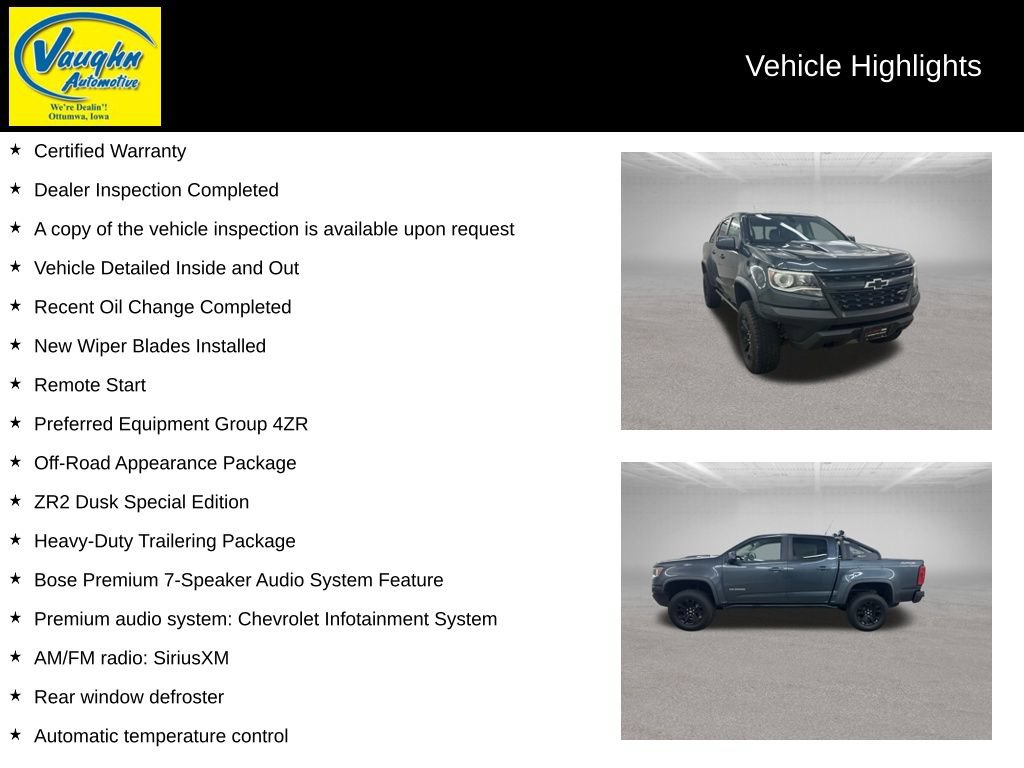 Used 2019 Chevrolet Colorado ZR2 w/ ZR2 Dusk Special Edition AWD/4WD image 2