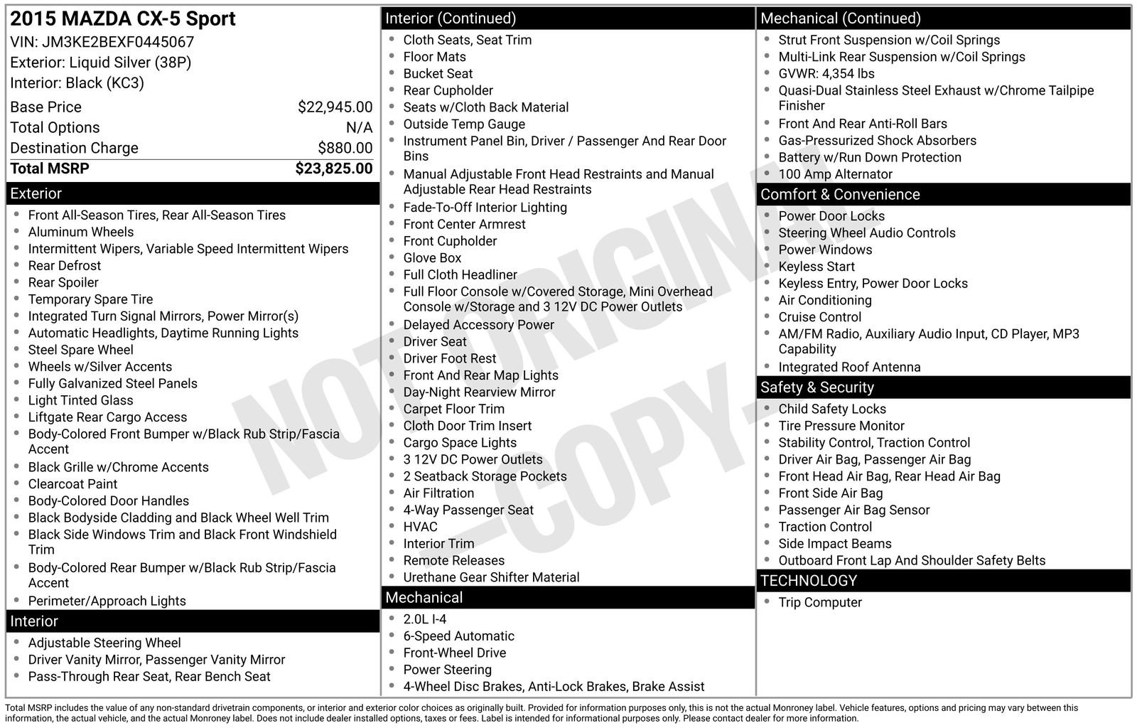 Used 2015 MAZDA CX-5 Sport FWD image 28