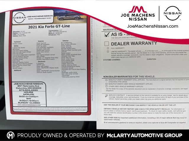 Used 2021 Kia Forte GT-Line w/ GT-Line Premium Package image 31