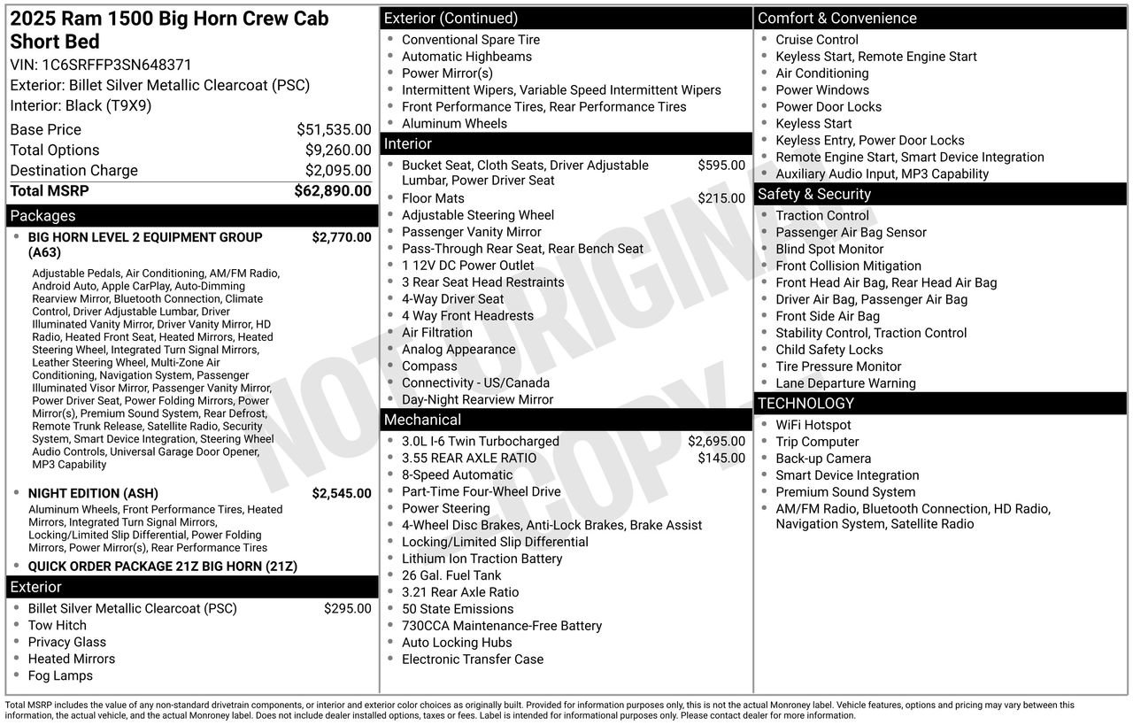 Used 2025 RAM 1500 Big Horn AWD/4WD image 5