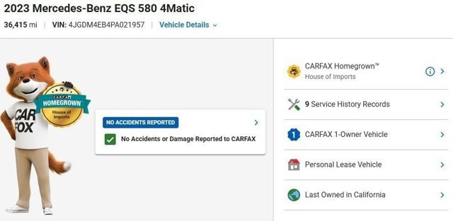 Certified 2023 Mercedes-Benz EQS 580 4MATIC SUV image 3
