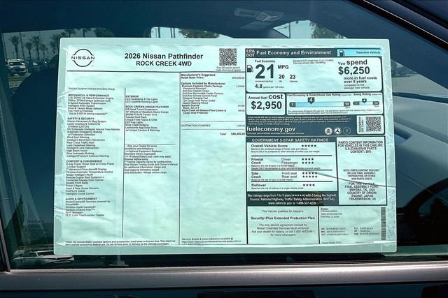 New 2026 Nissan Pathfinder Rock Creek AWD/4WD image 14