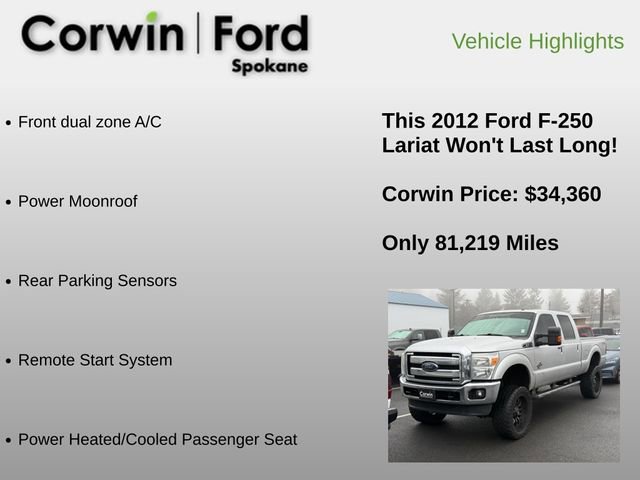 Used 2012 Ford F250 Lariat w/ Lariat Ultimate Pkg image 12