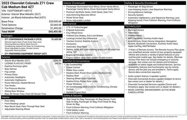 Used 2023 Chevrolet Colorado Z71 w/ Z71 Convenience Package 2 image 2