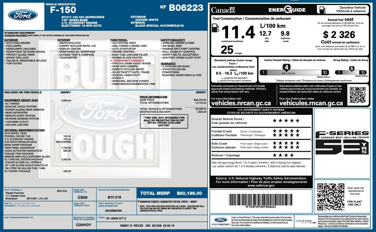 Used 2019 Ford F150 XLT w/ Equipment Group 302A Luxury image 9