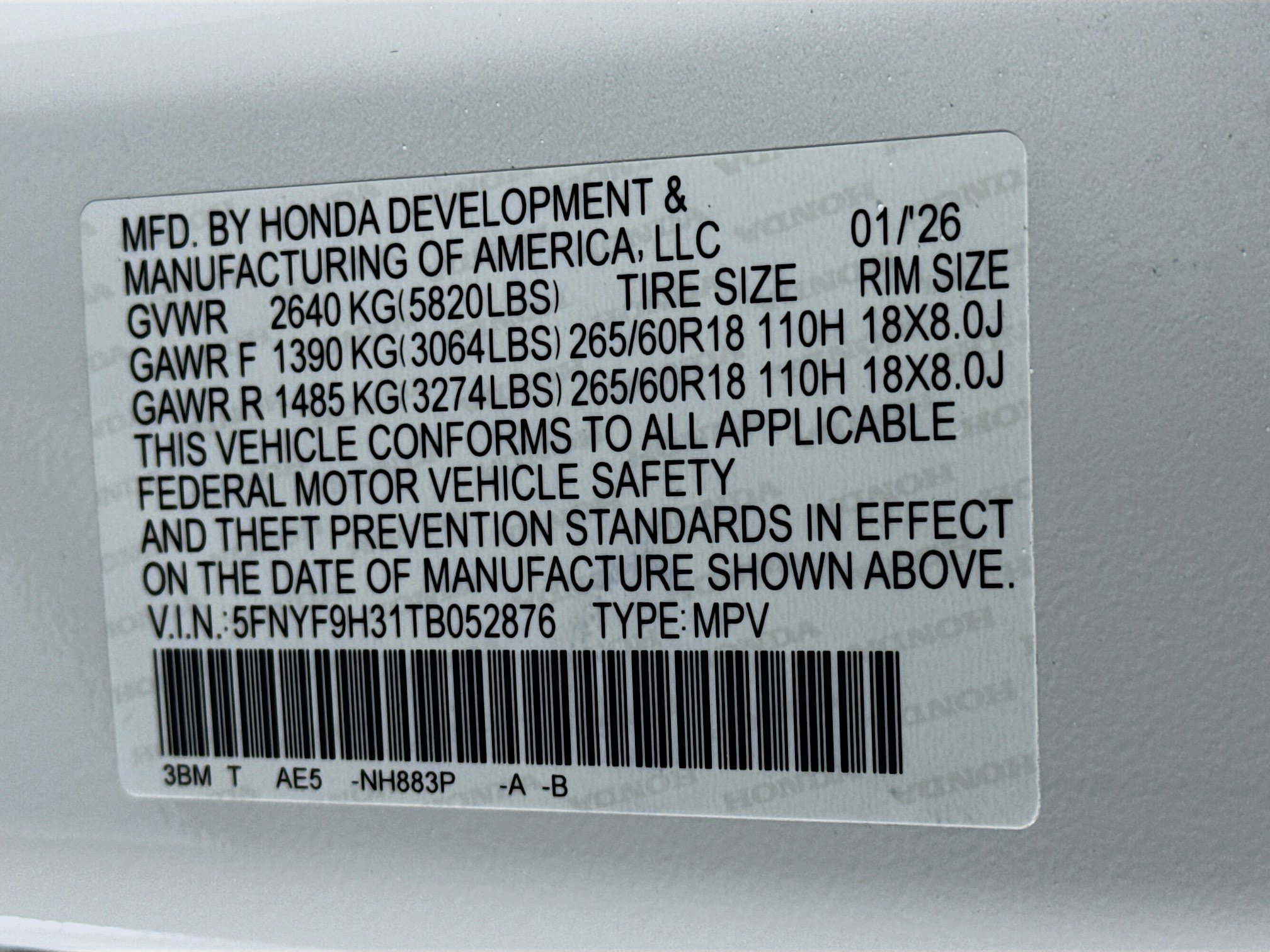 New 2026 Honda Passport RTL image 31