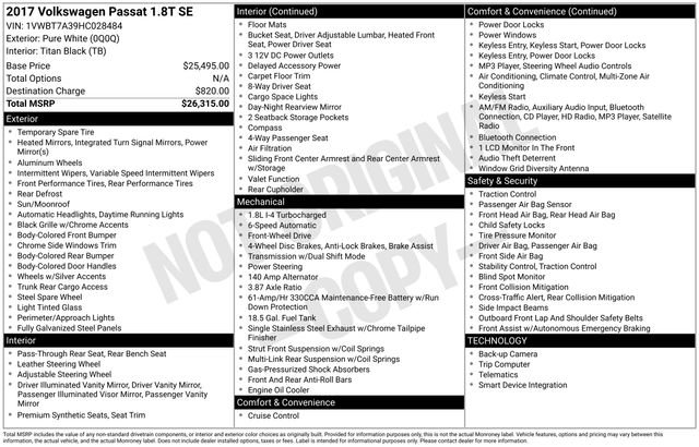 Used 2017 Volkswagen Passat 1.8T SE image 5