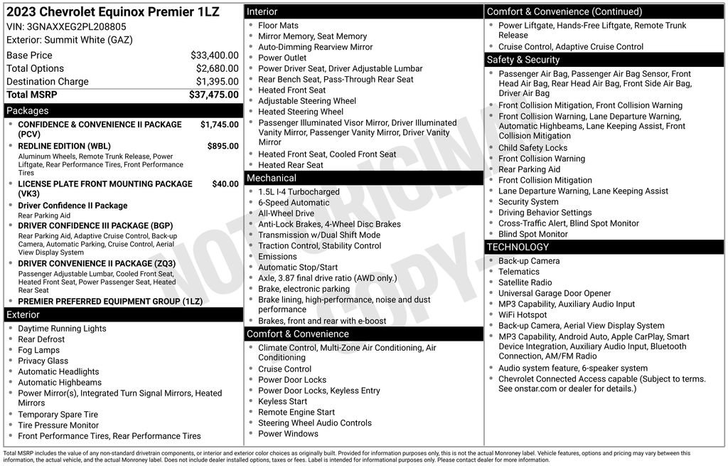 Used 2023 Chevrolet Equinox Premier AWD/4WD image 4