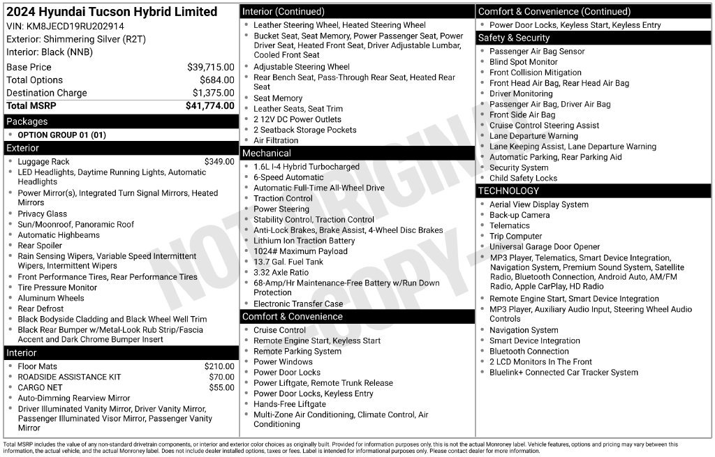 Used 2024 Hyundai Tucson Limited AWD/4WD image 34
